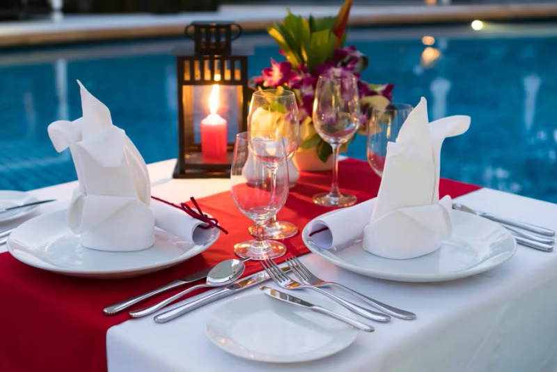 Romantic Poolside Candlelight Dinner at Aloft